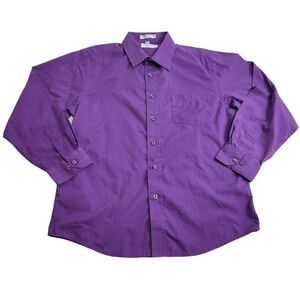 Berlioni Classic Regular Fit Solid Button Up Long Sleeve Pocket Work Dress Shirt